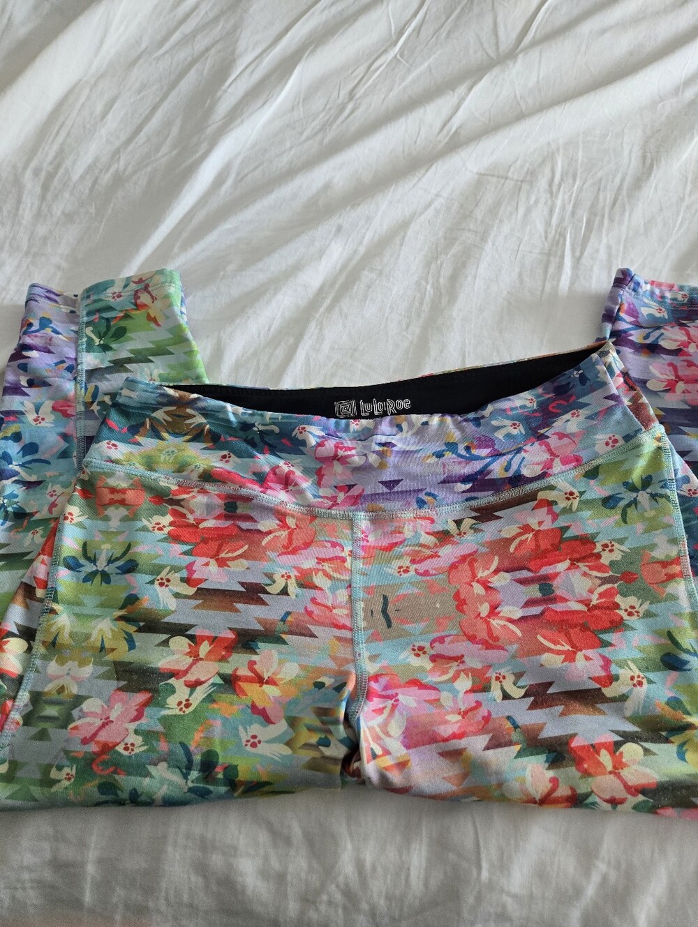 Lularoe Floral Multicolor Womens Active Leggings
